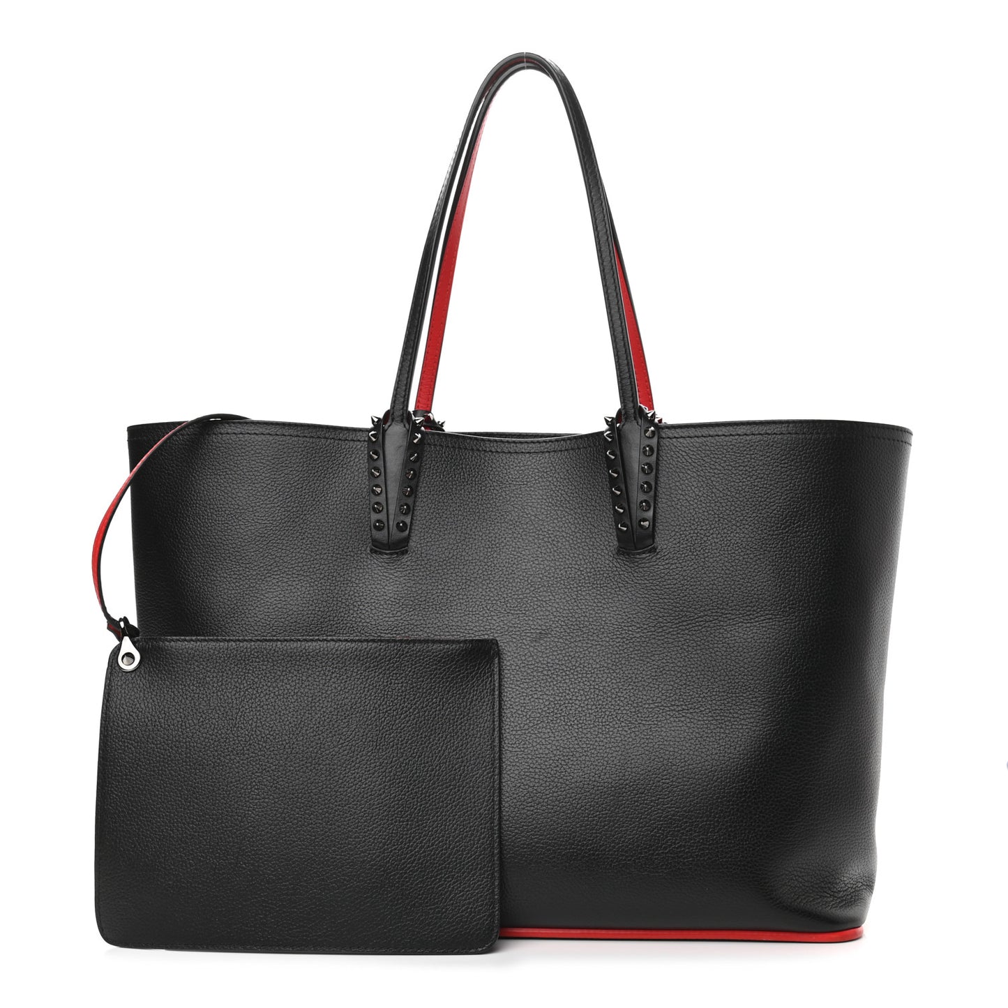 Calfskin Spikes East West Cabata Tote Black
