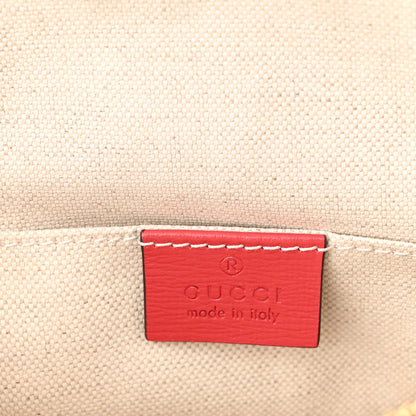 Gucci Straw Azalea Calfskin Woven Mini Horsebit 1955 Top Handle Bag Coral Wave Black 6 of 10