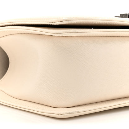 Chanel Caviar Quilted Medium Boy Flap Ivory 10 of 12