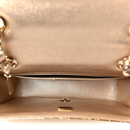 Chanel Mirror Calfskin Metallic Calfskin Quilted Hollywood Boulevard Backpack With Coin Purse Gold 4 of 12