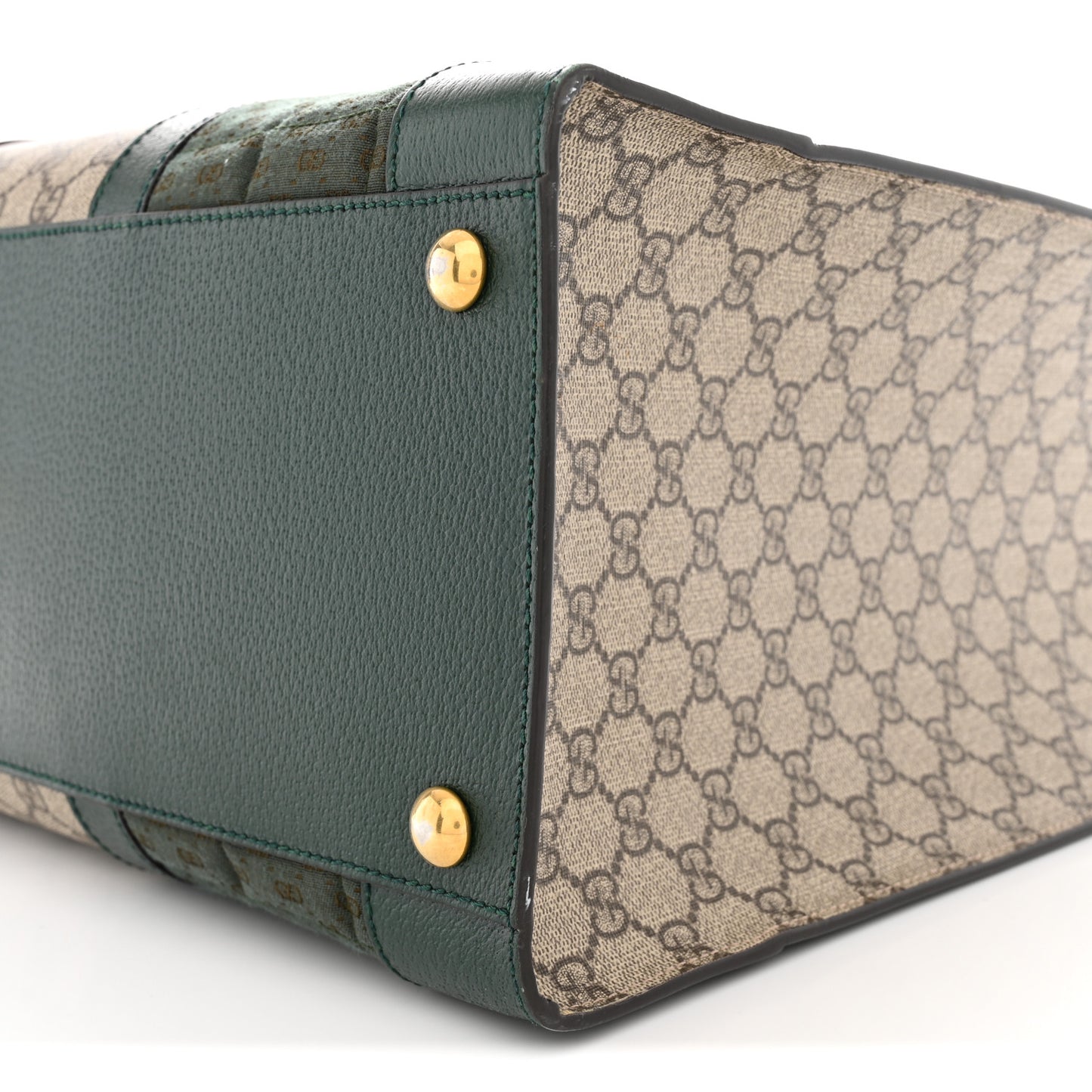 Monogram GG Mignon Textured Dollar Calfskin GG Supreme Monogram Quilted Mini GG Large Tote Bag Green Beige Ebony