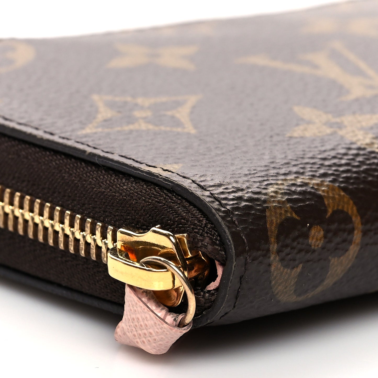Monogram Clemence Wallet Rose Ballerine
