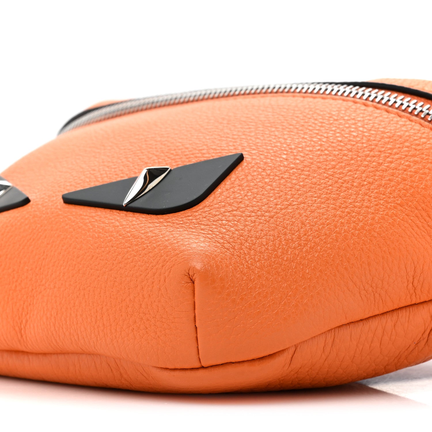 Fendi Cuoio Romano Metal Bug Eyes Kids Belt Bag Orange 8 of 9