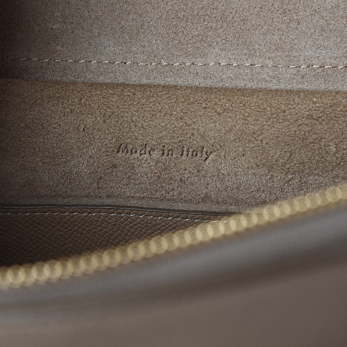 Grained Calfskin Micro Belt Bag Light Taupe