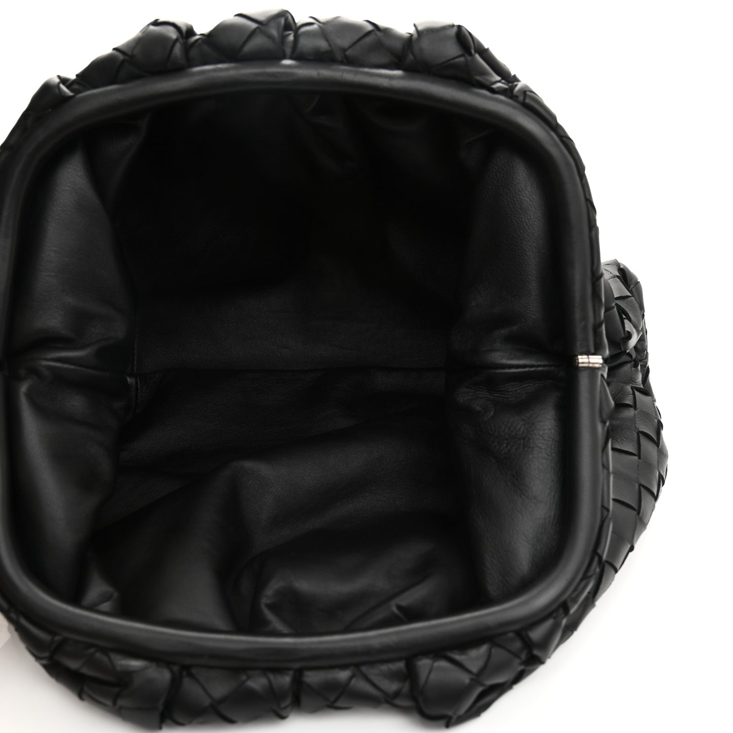 Nappa Maxi Intrecciato The Pouch Oversized Clutch Black