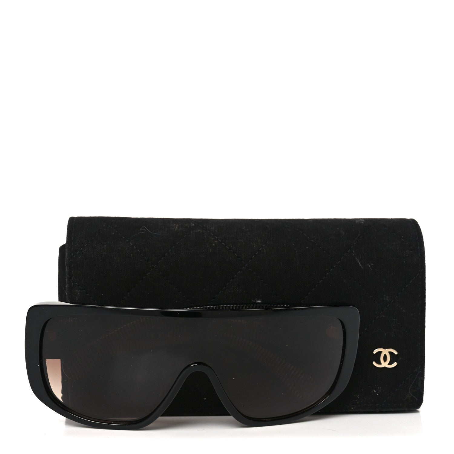 Chanel Acetate Shield Sunglasses 5495 Black 7 of 7