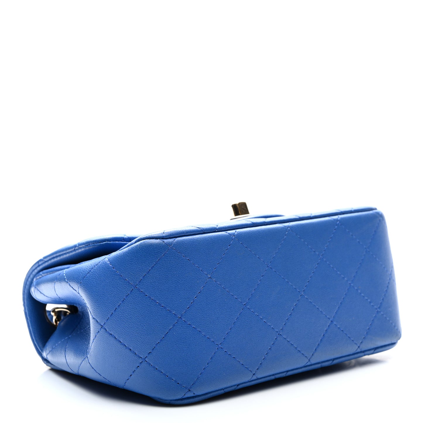 Lambskin Quilted Mini Square Flap Royal Blue