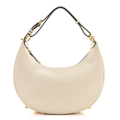 Fendi Vitello Grace Matte Small Fendigraphy Hobo Bag White Ice 1 of 12