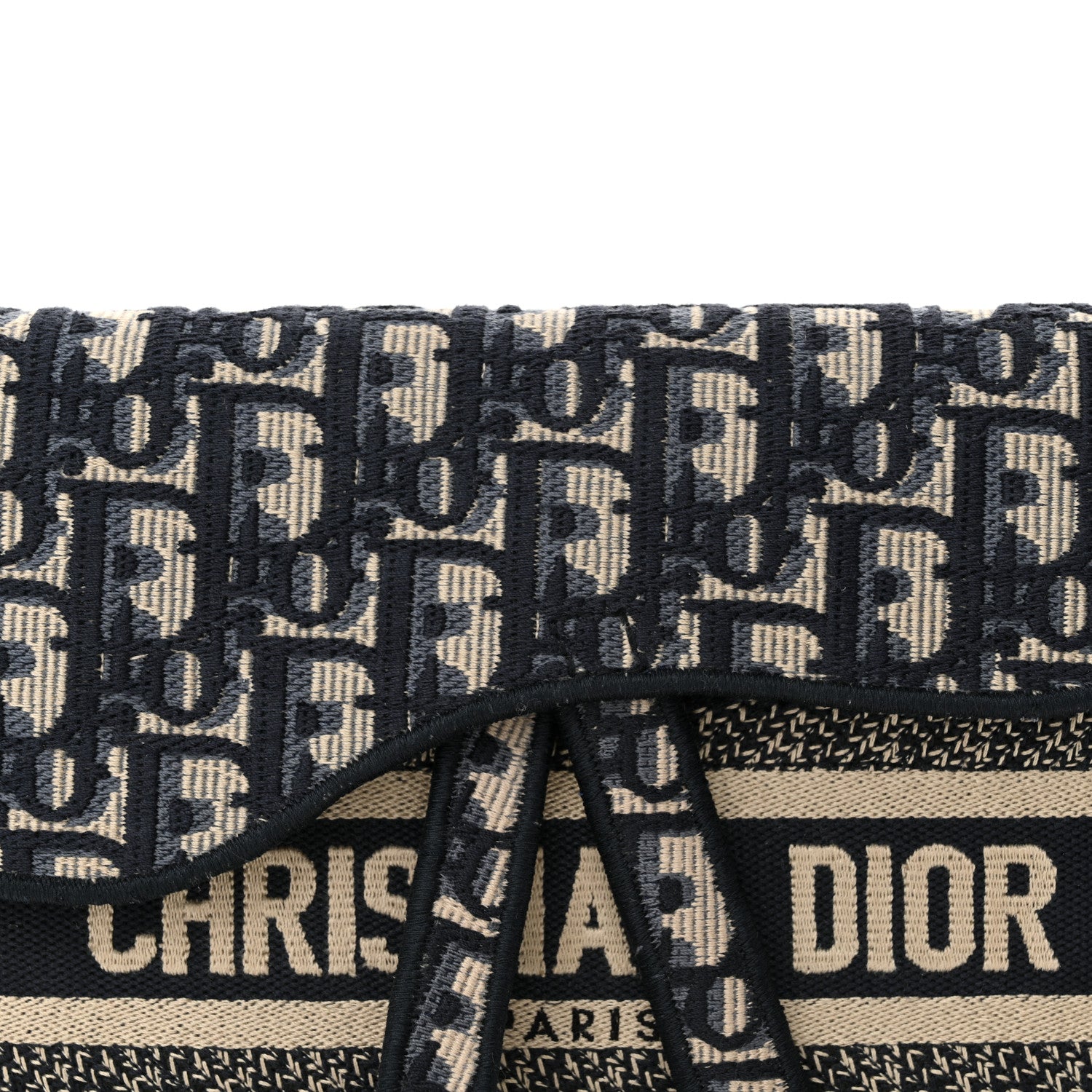 Christian Dior Oblique Slim Saddle Pouch Blue 8 of 12