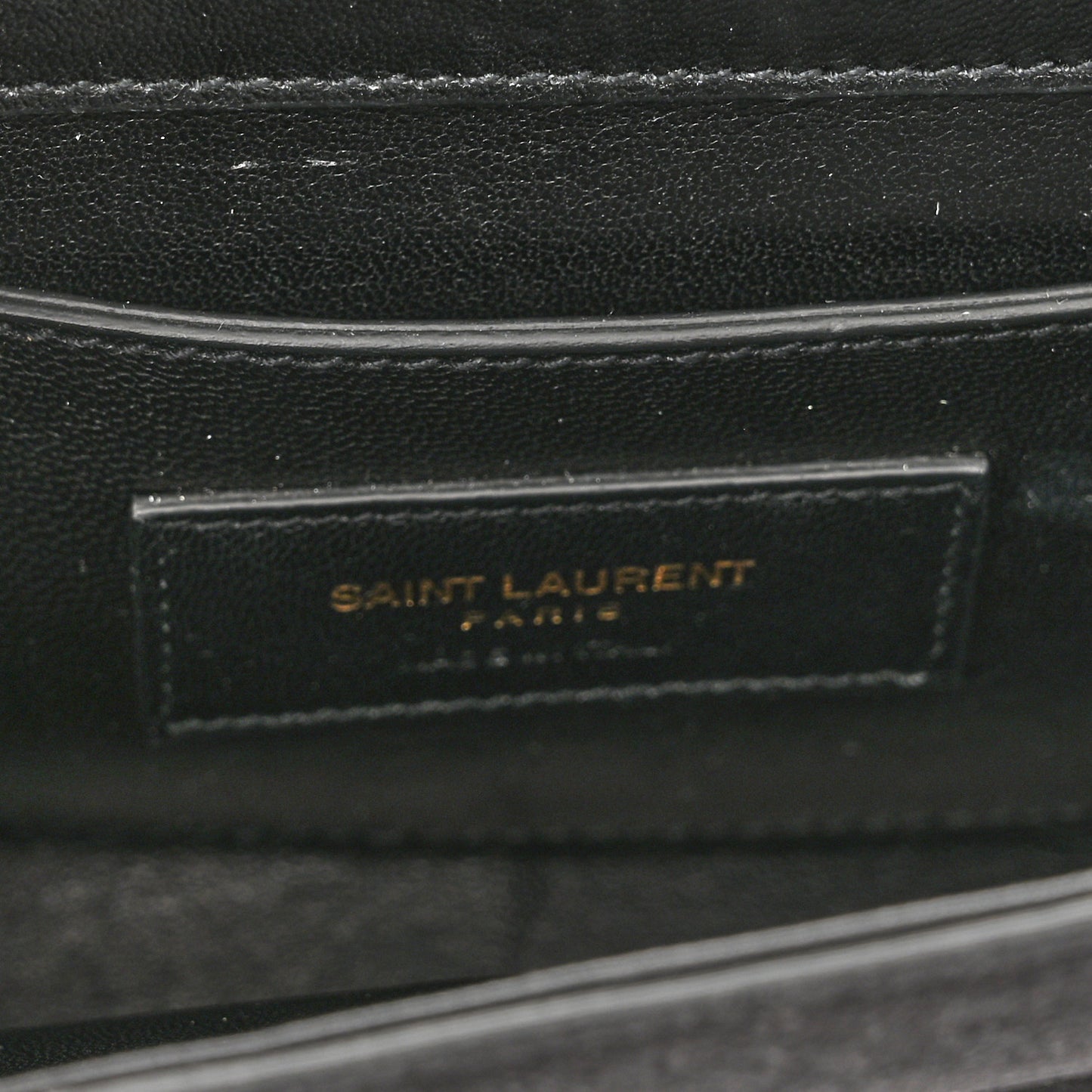 Suede Small Classic Monogram Kate Tassel Satchel Black