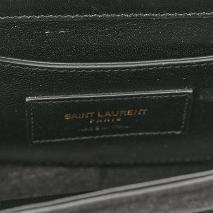 Saint Laurent Suede Small Classic Monogram Kate Tassel Satchel Black 7 of 10