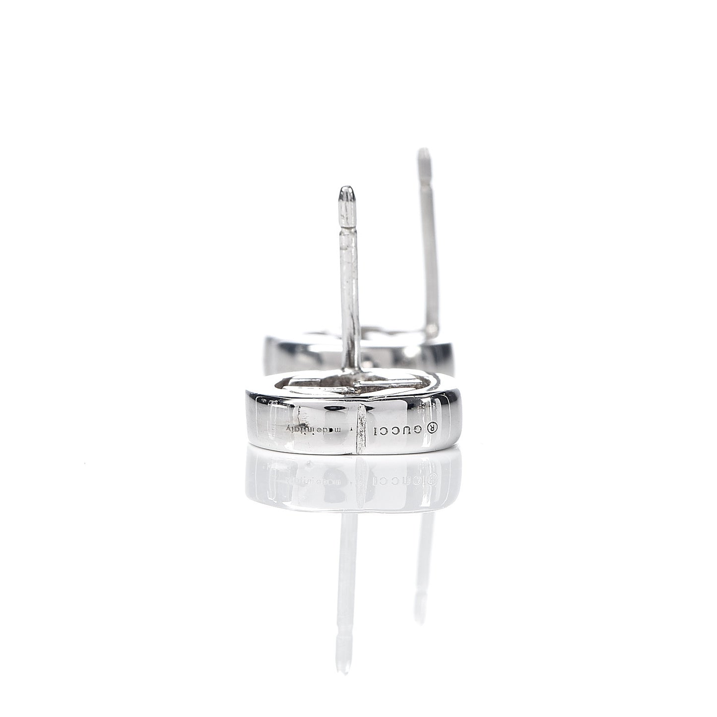 Sterling Silver Interlocking GG Stud Earrings