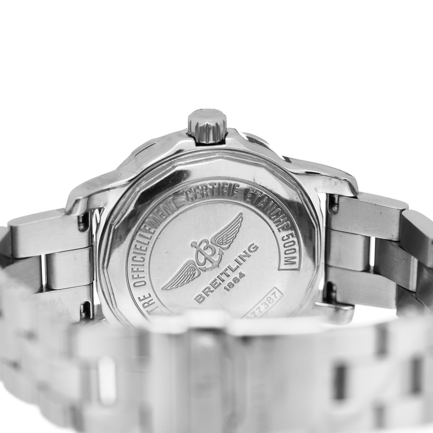 Breitling Stainless Steel 33mm Colt Ocean Chronometer Quartz Watch Blue A77387 4 of 5