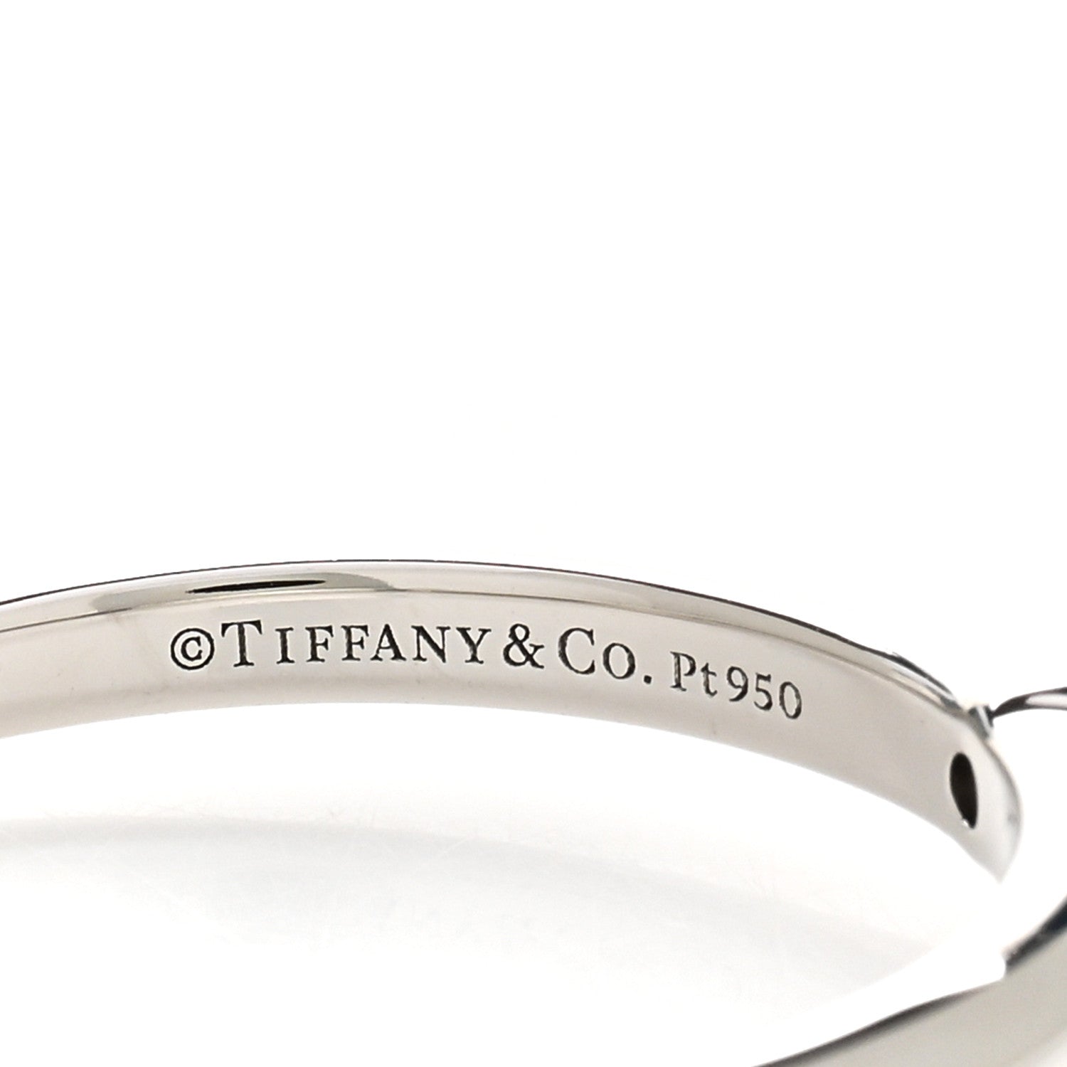 Tiffany Platinum Diamond .21ct Solitaire Engagement Ring 59 8.75 4 of 5