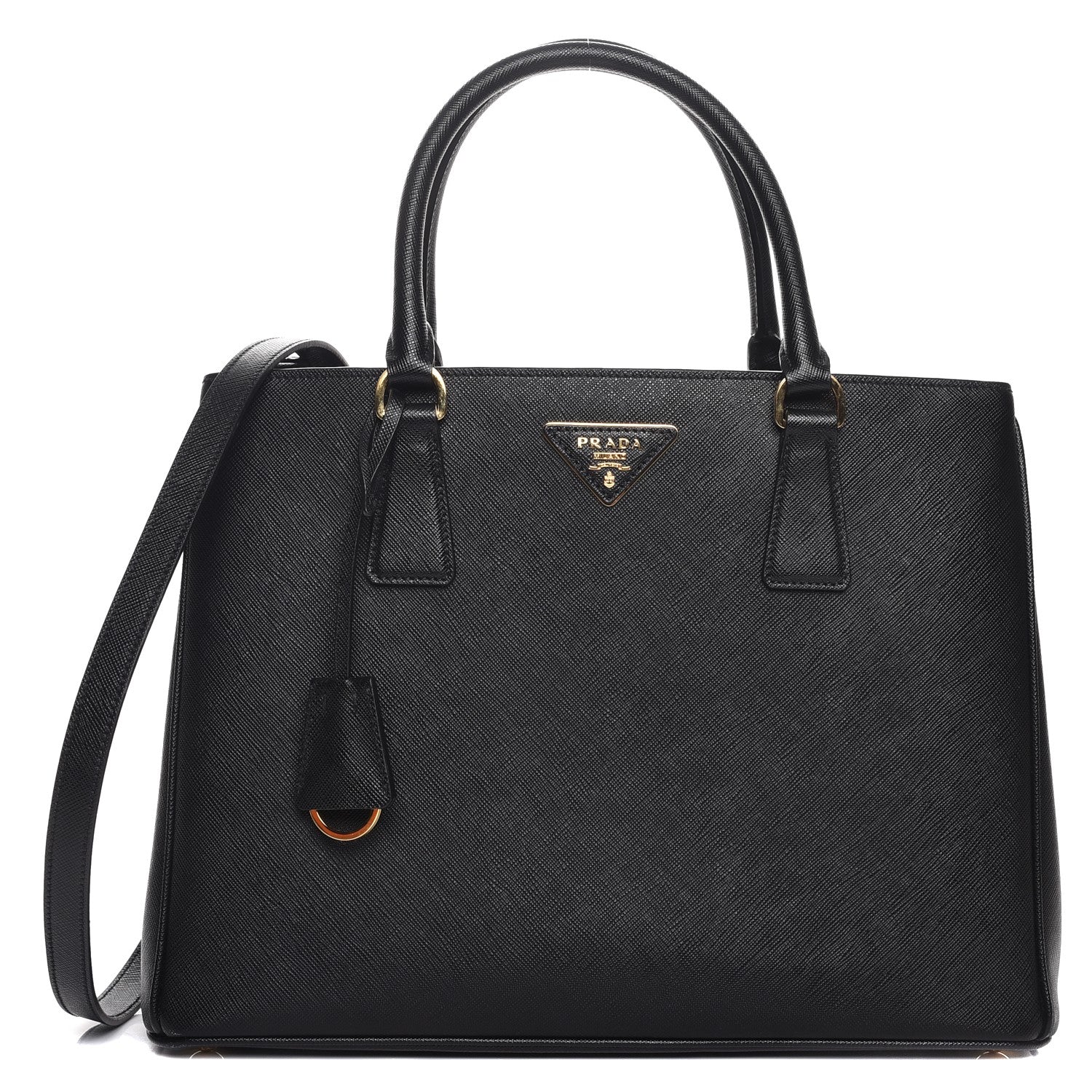 Prada Saffiano Lux Small Tote Nero Black 229121 – FASHIONPHILE