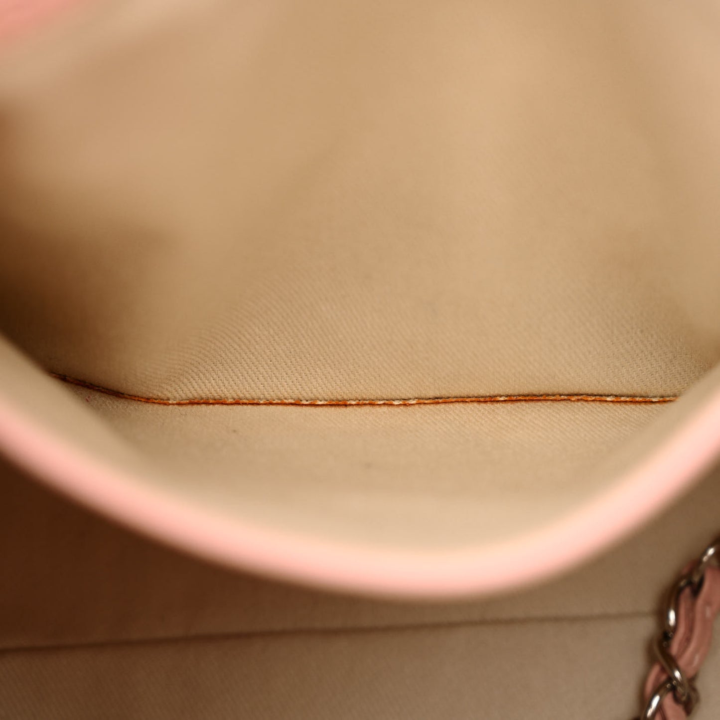 Grained Calfskin CC Pocket Tote Pink