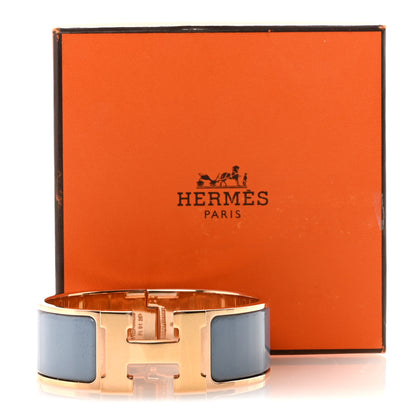 Hermes Enamel Wide Clic Clac H Bracelet PM Gris Orage 5 of 5