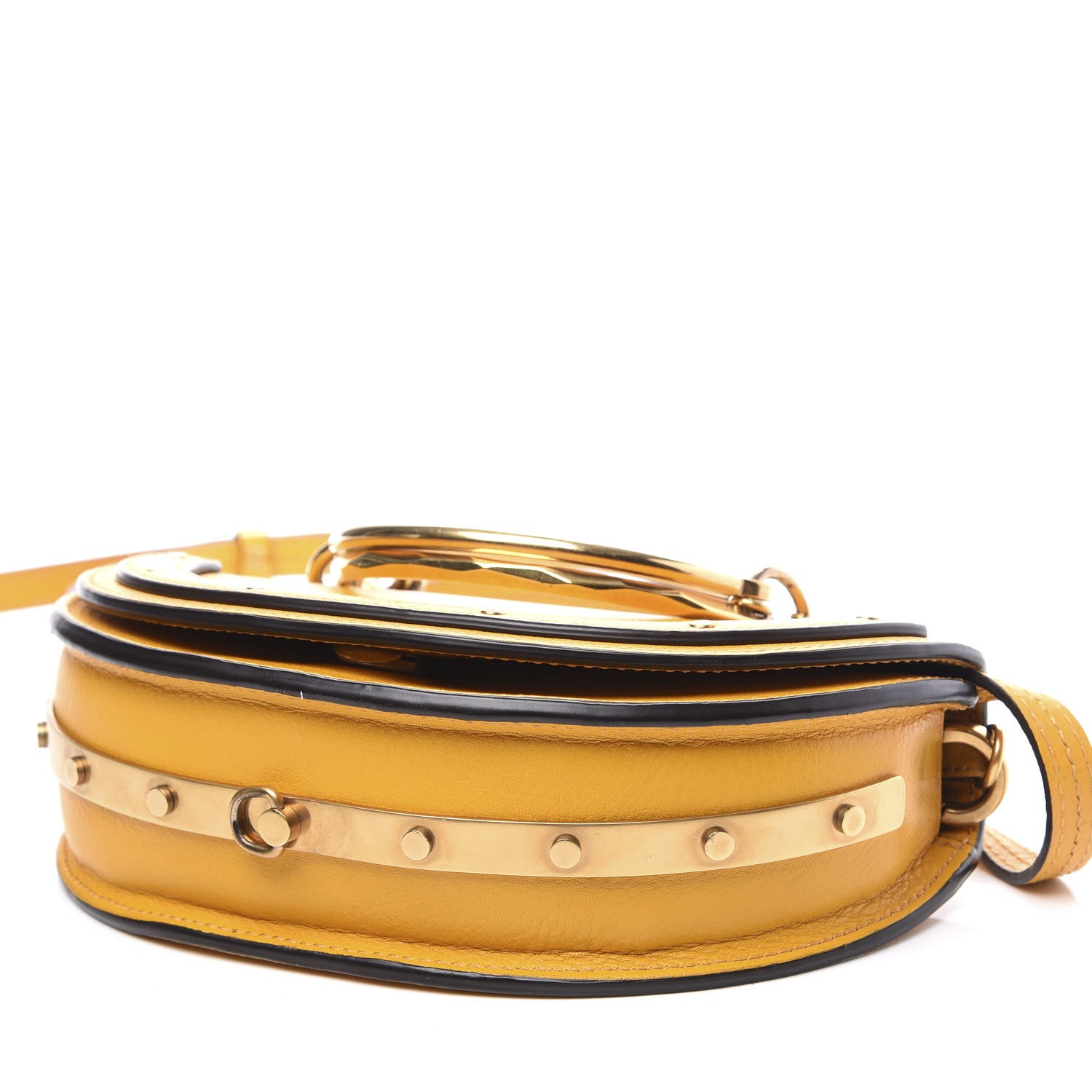 Chloe Calfskin Small Nile Bracelet Minaudiere Bag Dark Ochre 6 of 12