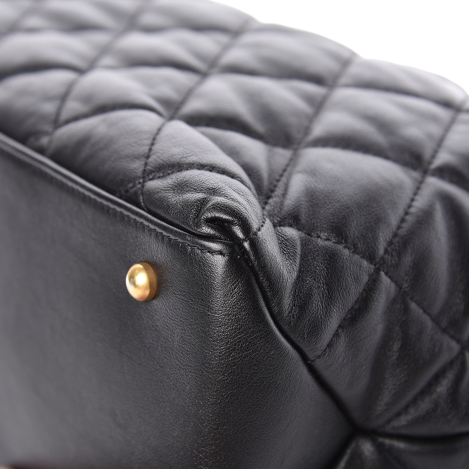 Chanel Calfskin Quilted Large Soft Elegance Tote Black 10 of 15