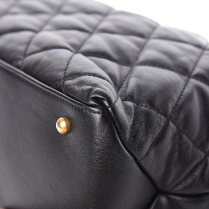 Chanel Calfskin Quilted Large Soft Elegance Tote Black 10 of 15