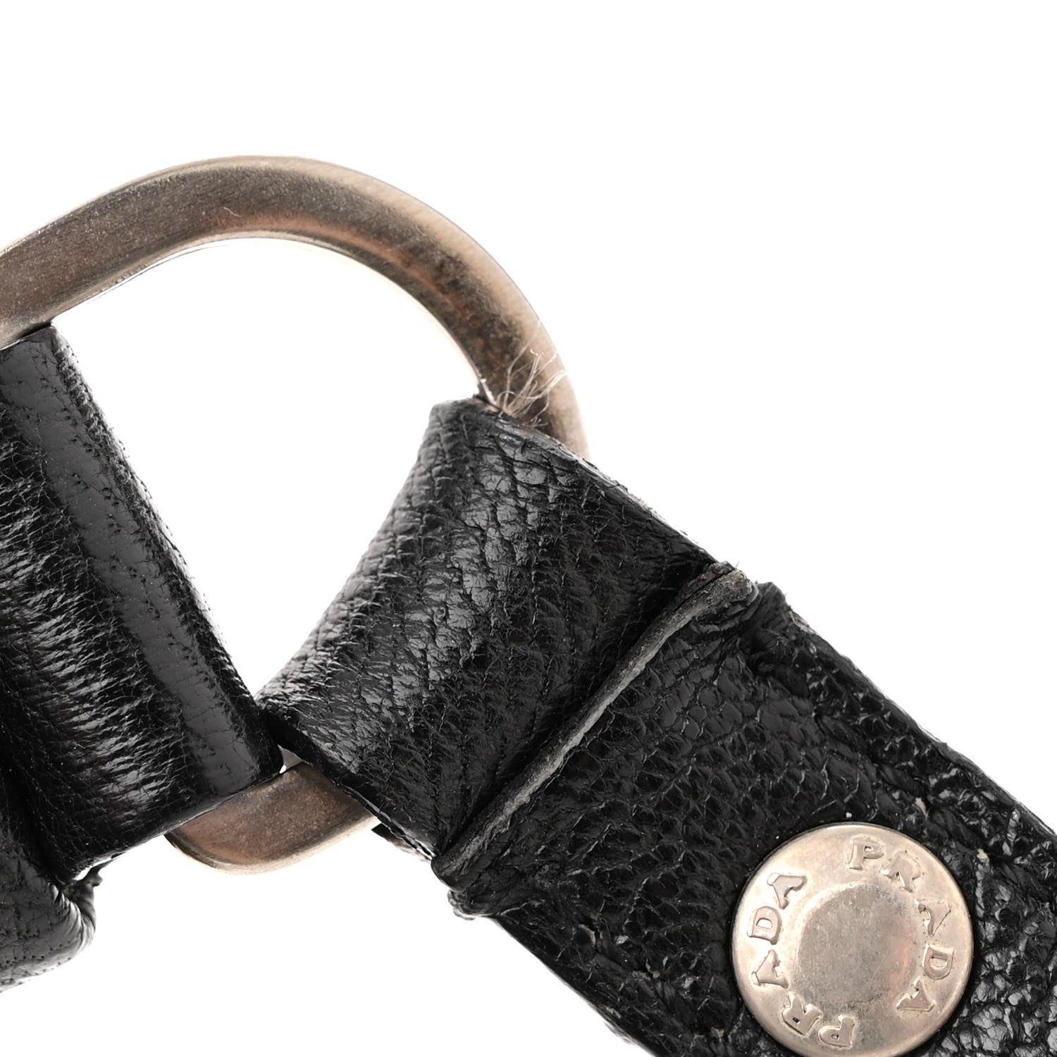 Prada Muflone Metal Studded Necessaire Shoulder Bag Black 11 of 12