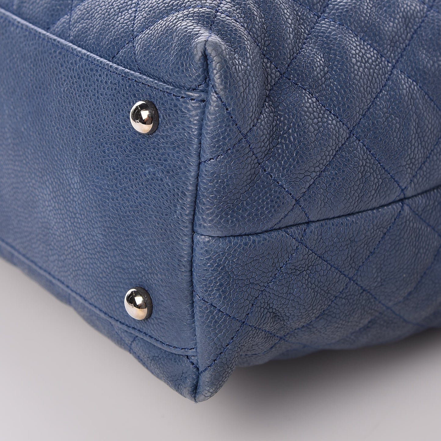Caviar Quilted French Riviera Hobo Blue