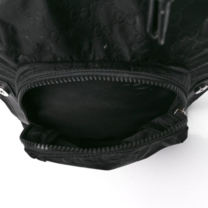 Gucci Nylon Monogram Medium Light Double Buckle Backpack Black 6 of 14