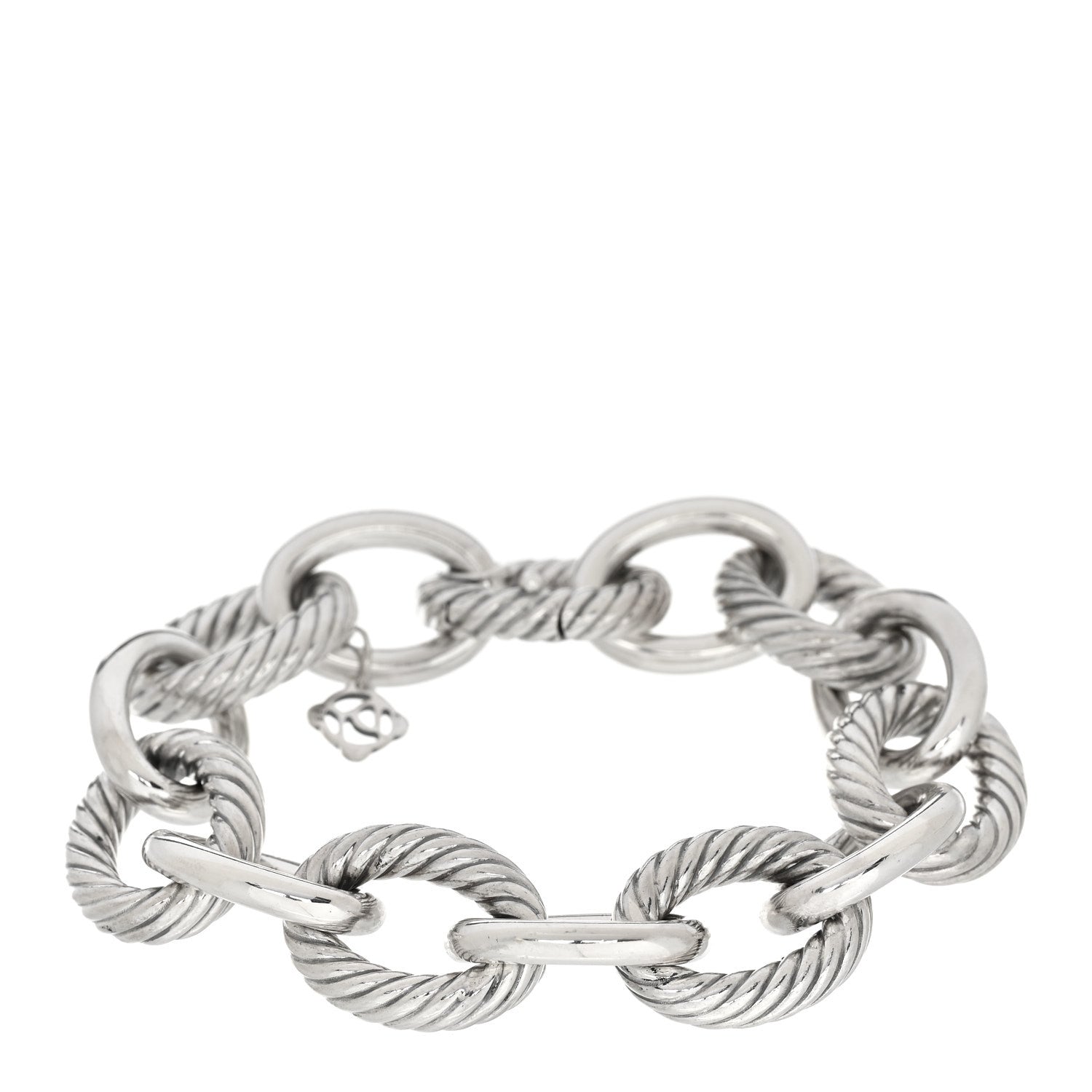 David Yurman Sterling Silver 17mm Extra Large Oval Link Bracelet 1 of 4