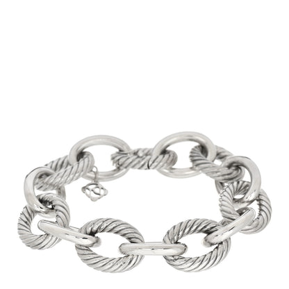David Yurman Sterling Silver 17mm Extra Large Oval Link Bracelet 1 of 4