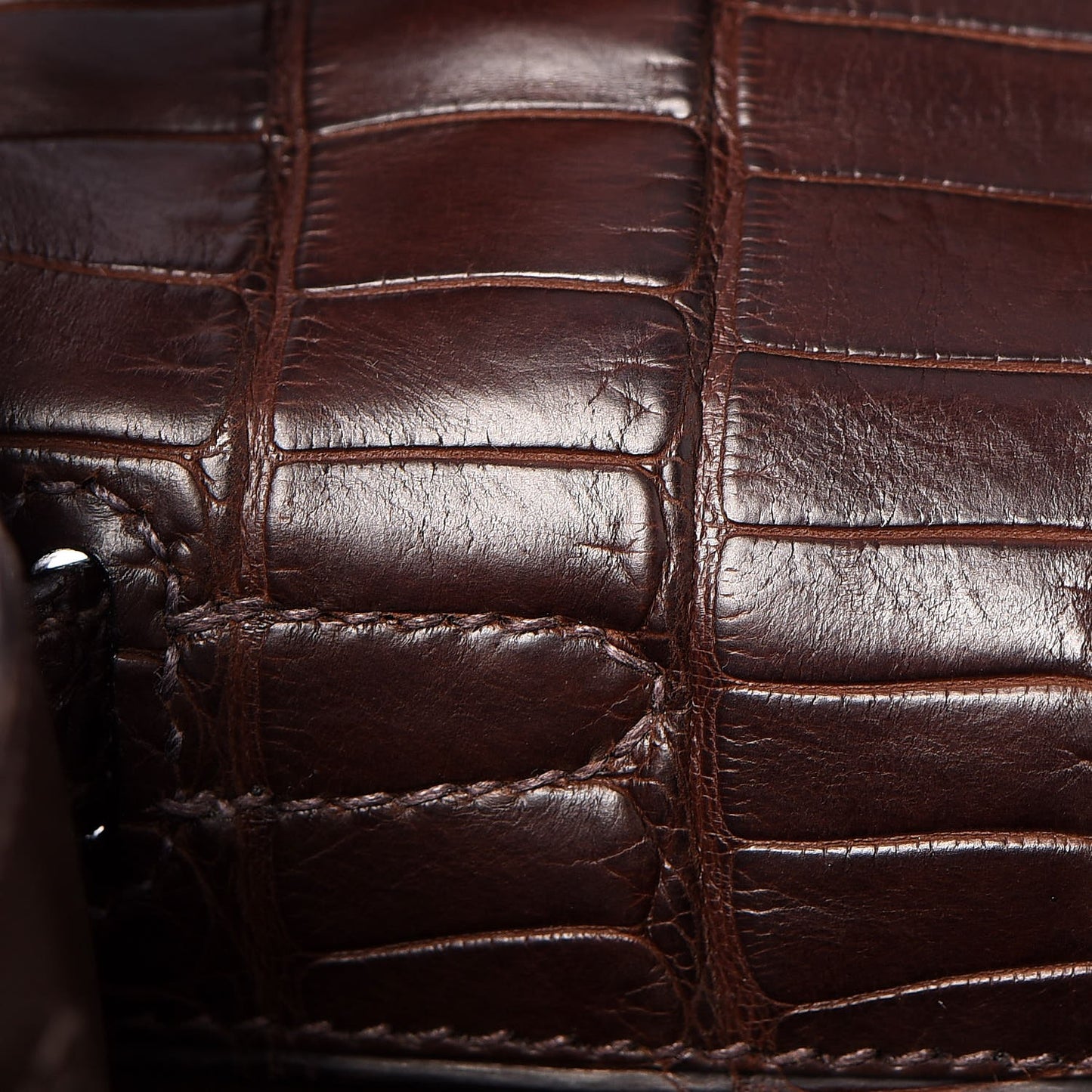 Matte Niloticus Crocodile Kelly Pochette Havane