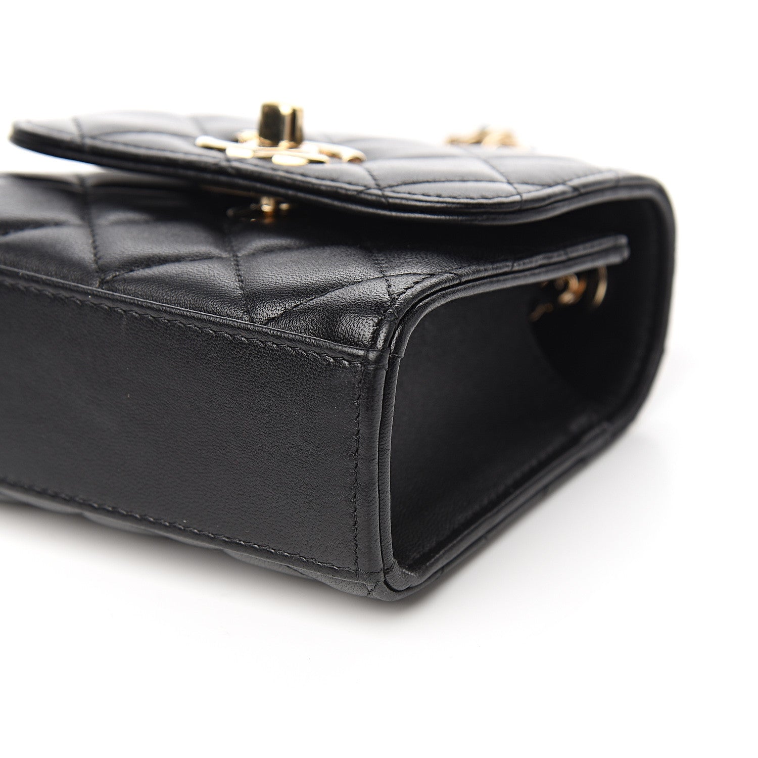 Chanel Lambskin Quilted Mini Trendy CC Chain Wallet Black 8 of 9