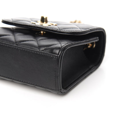 Chanel Lambskin Quilted Mini Trendy CC Chain Wallet Black 8 of 9
