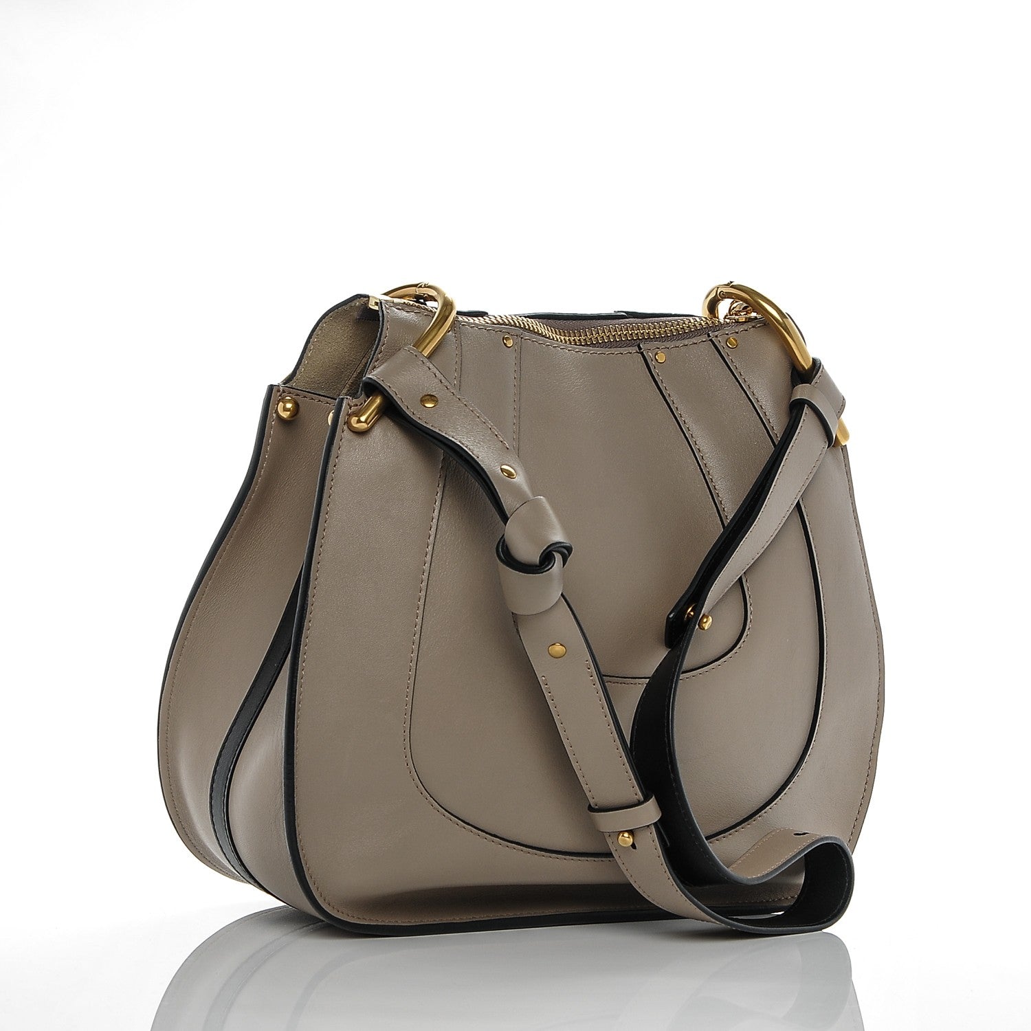 Chloe Calfskin Suede Small Hayley Hobo Cashmere Grey 3 of 6