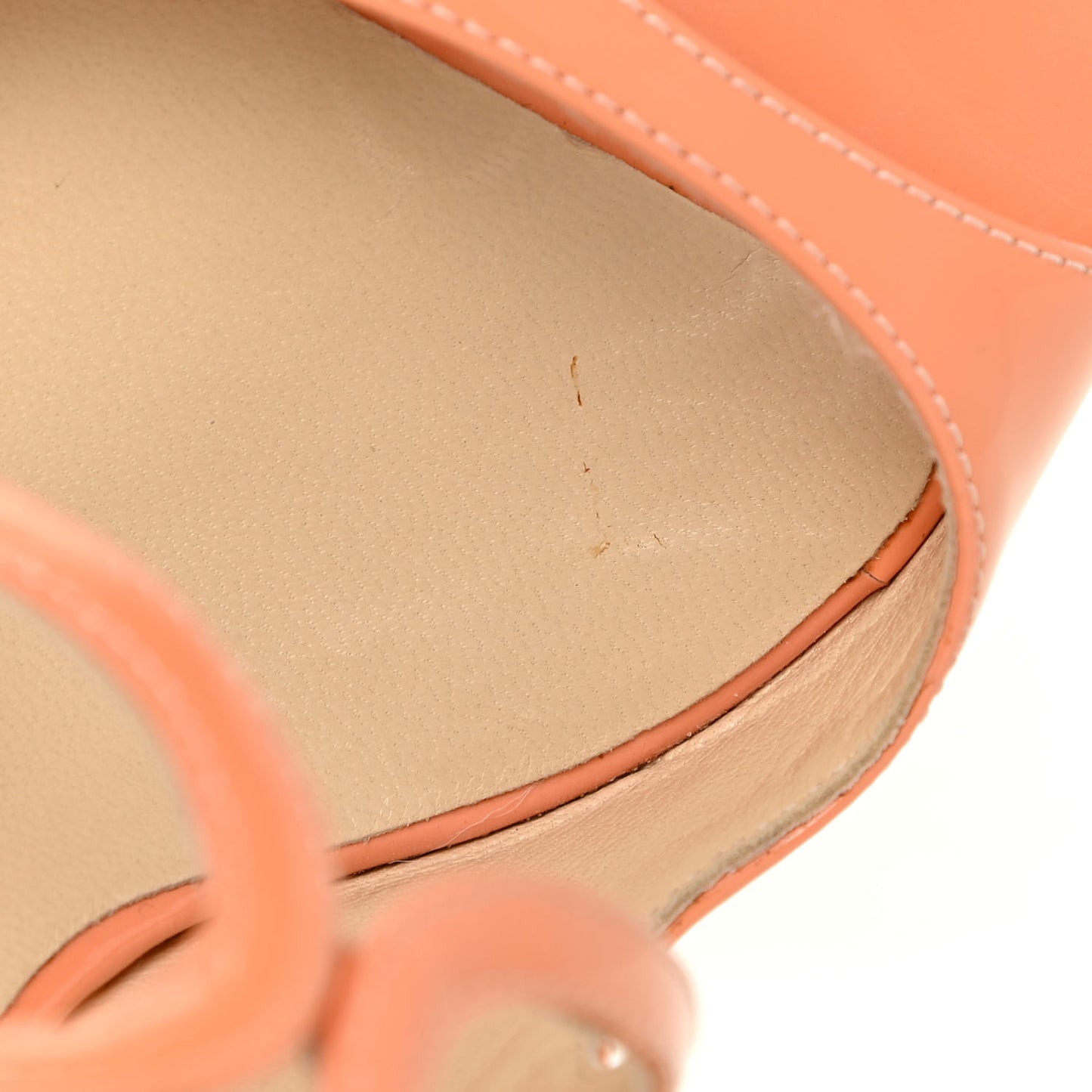 Patent Calfskin Lang Sandals 36.5 Orange