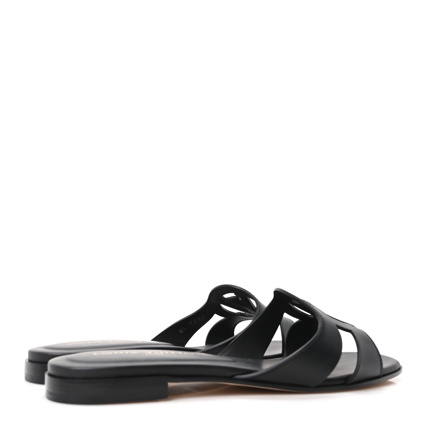 Louis Vuitton Calfskin LV Isola Flat Sandals 39 Black 5 of 9