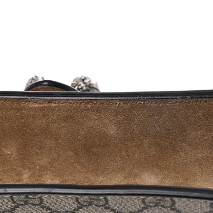 Gucci GG Supreme Monogram Suede Crystal Small Dionysus Shoulder Bag Beige Ebony Taupe 12 of 13