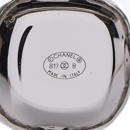 Chanel Baguette Crystal CC Brooch Silver 4 of 5