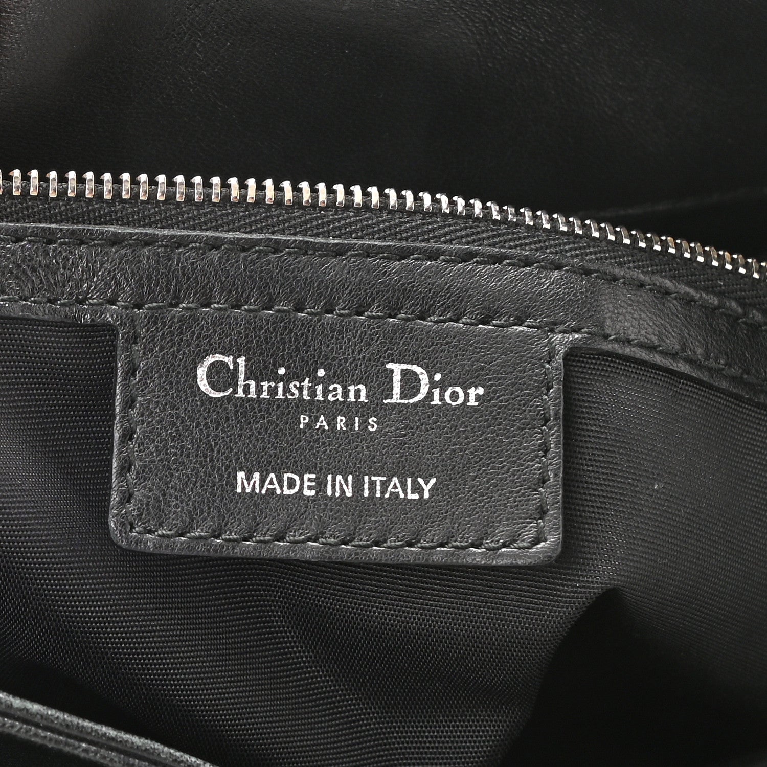 Christian Dior Lambskin Cannage Small Lock Tote Black 5 of 7