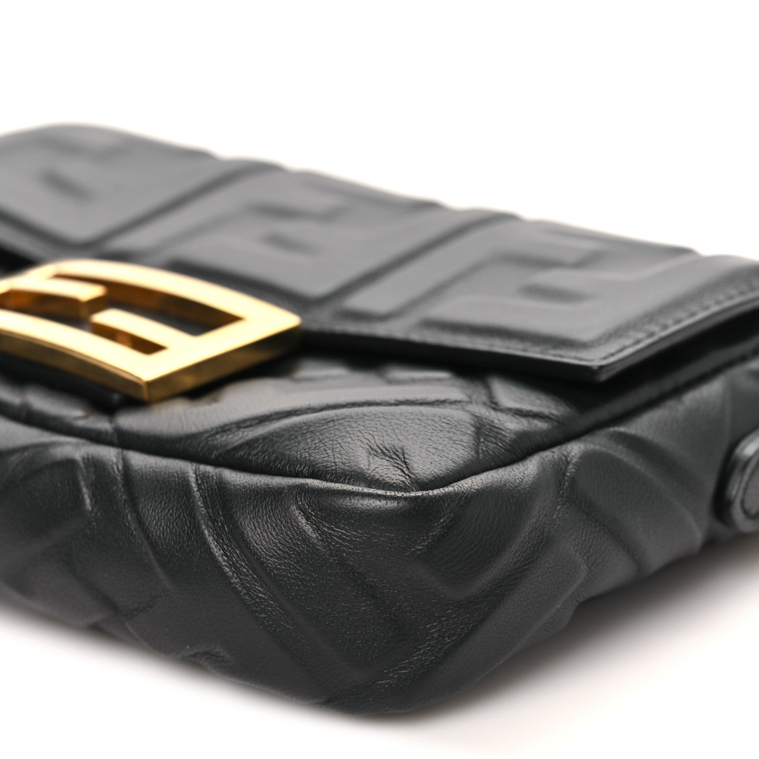 Fendi Nappa FF 1974 Embossed Mini Baguette Black 10 of 10