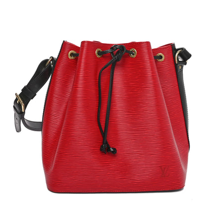 Louis Vuitton Epi Petit Bi-Color Noe Castillan Red Black 1 of 9