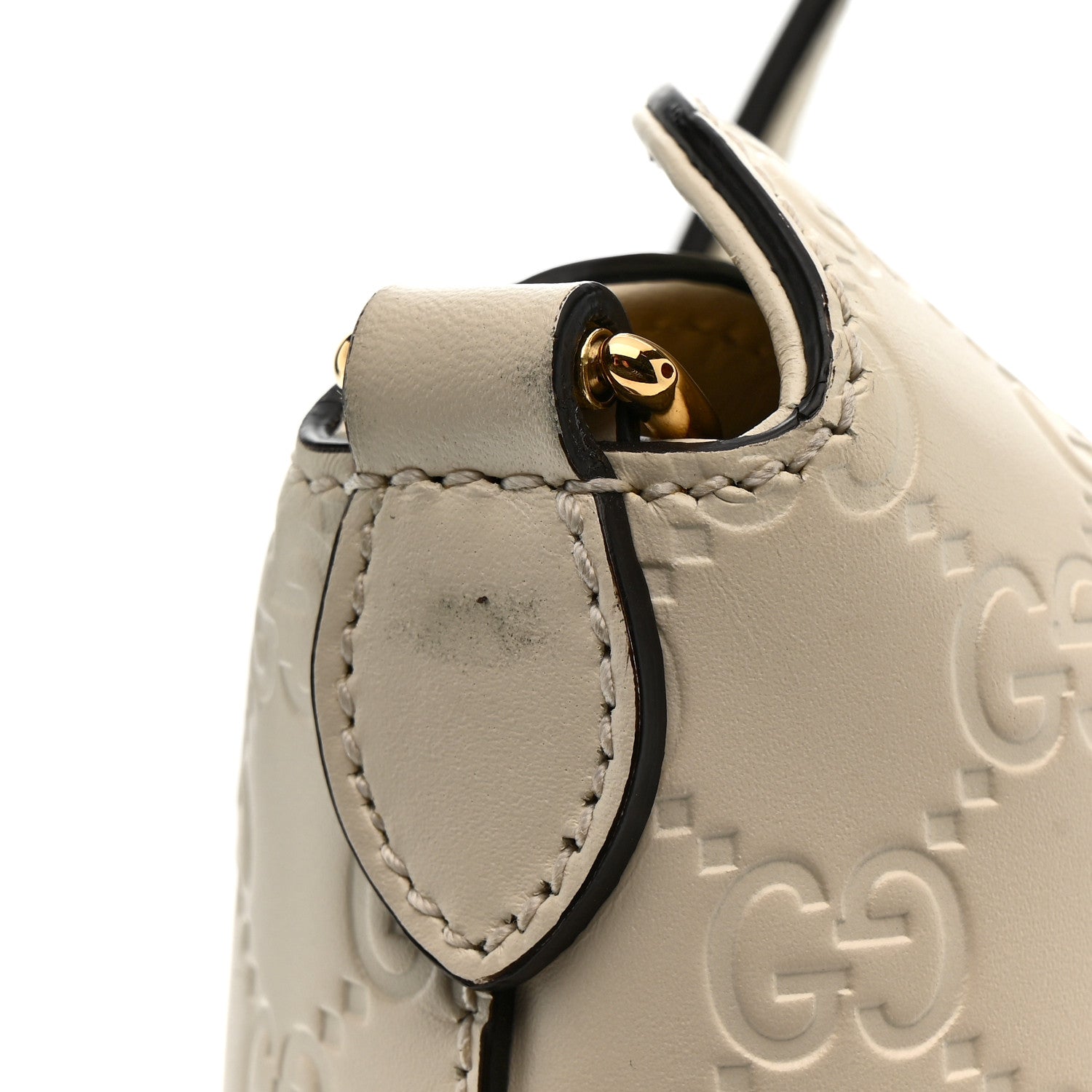 Gucci Guccissima Linea A Foldover Tote Off White 12 of 18