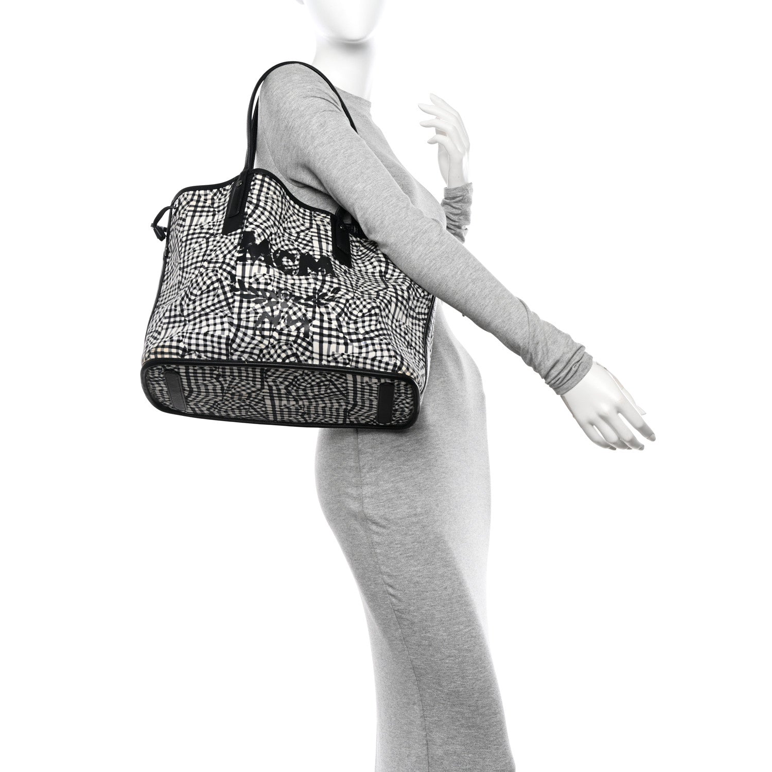 MCM Visetos Medium Liz Reversible Shopper Tote Black 2 of 29