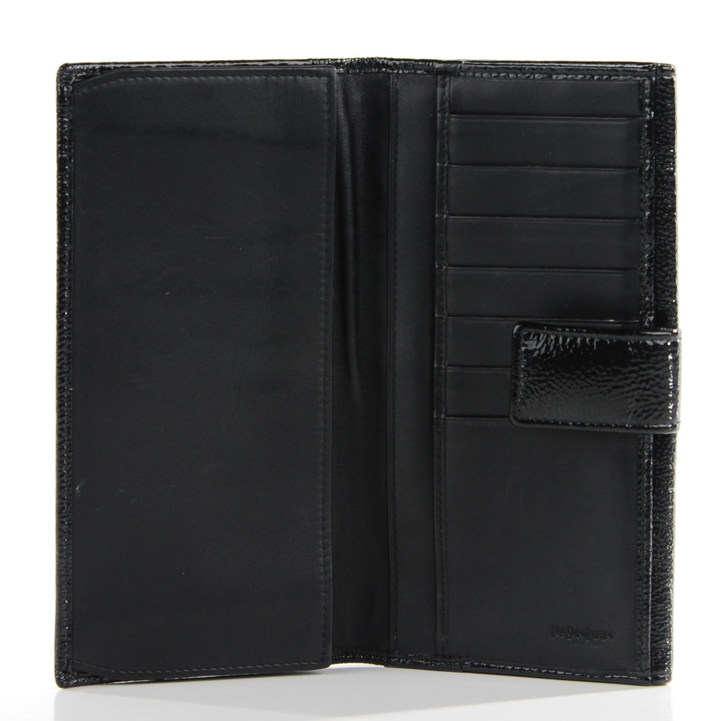 Textured Patent Belle de Jour Wallet Black
