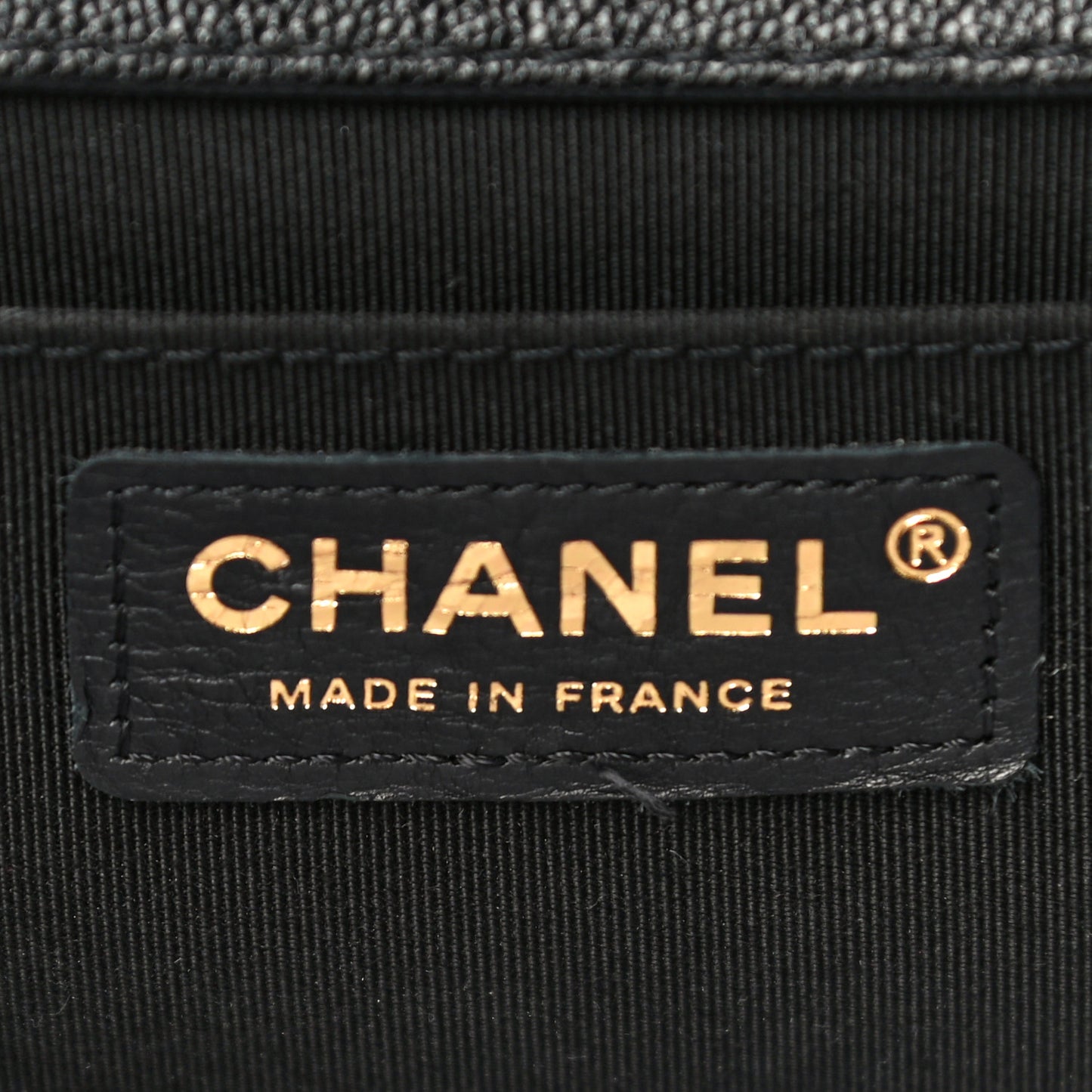 Caviar Chevron Quilted Medium Boy Flap Black