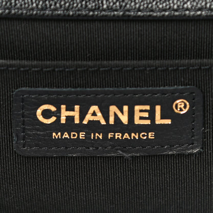 Chanel Caviar Chevron Quilted Medium Boy Flap Black 6 of 11