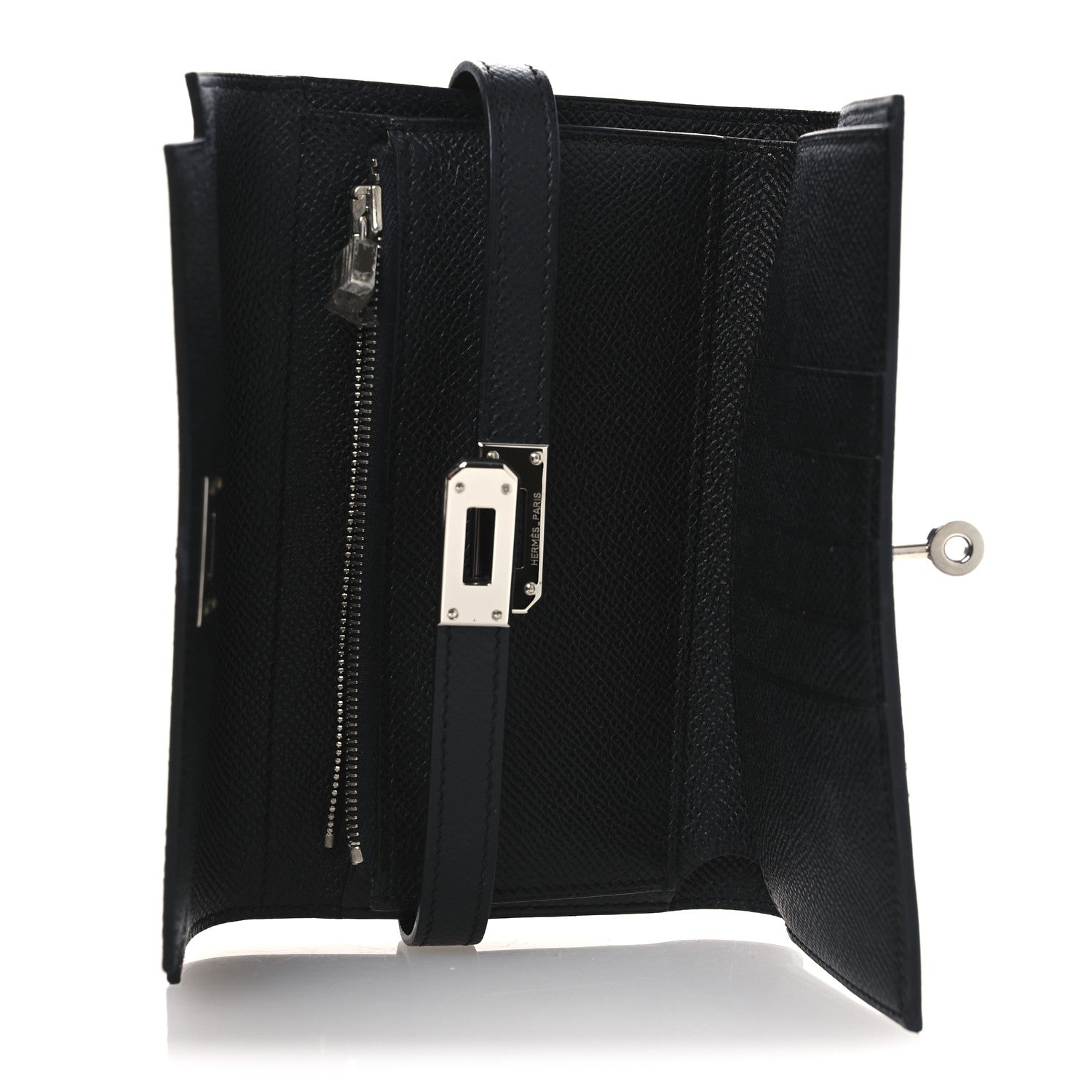 Hermes Epsom Medium Kelly Wallet Black 5 of 12