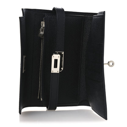 Hermes Epsom Medium Kelly Wallet Black 5 of 12