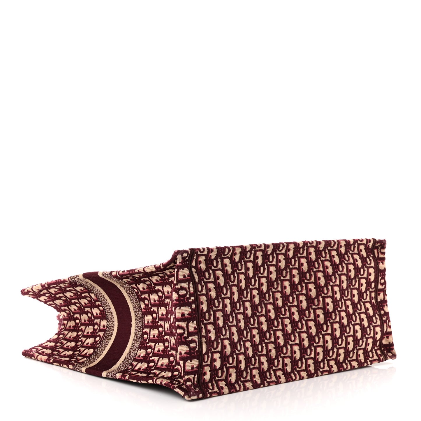 Oblique Large Book Tote Burgundy Multicolor