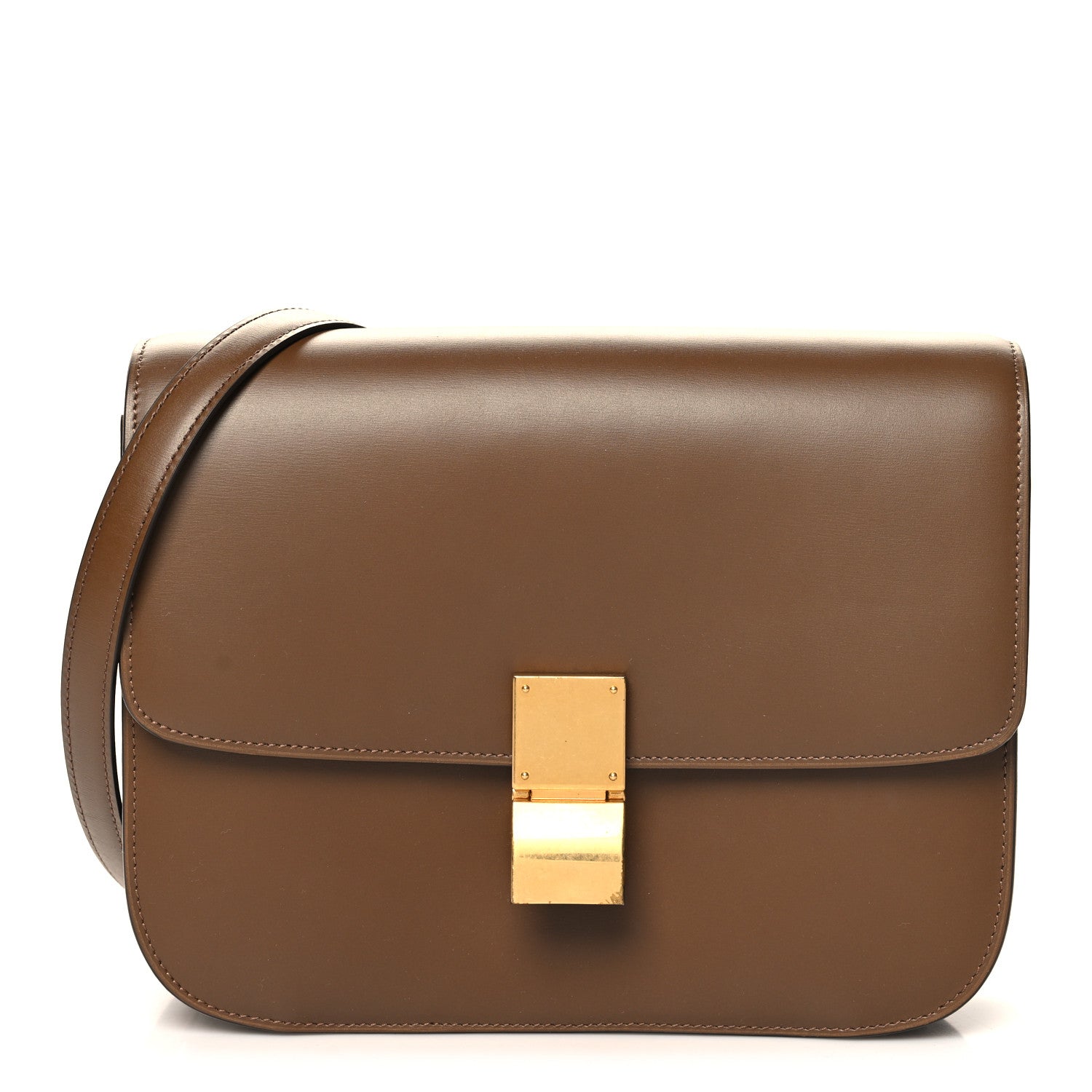 Celine Box Calfskin Medium Classic Box Flap Bag Camel 1 of 13