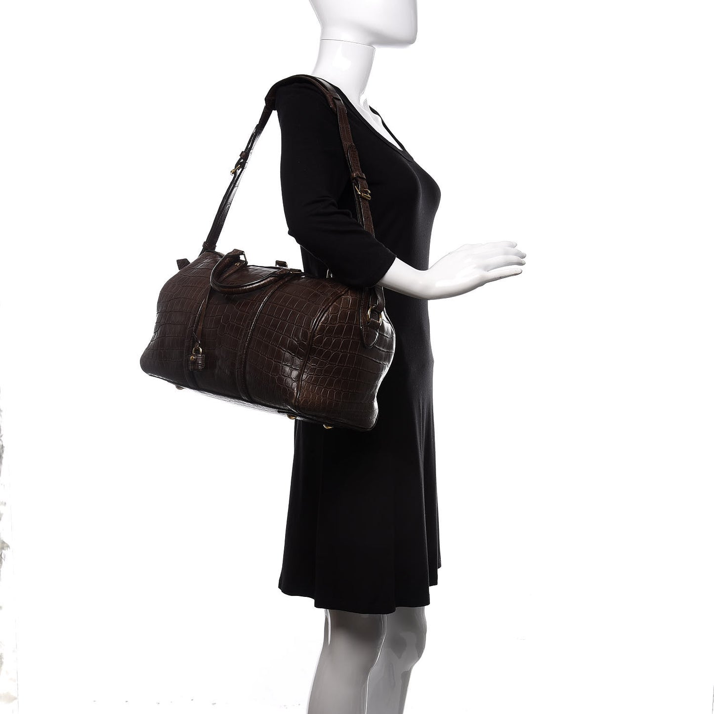 Matte Alligator SC Bag MM Chocolate